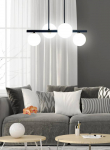 Ripplamp Candellux Moodne ripplamp KAMA klaasist pallid ripats Black | 34-01214 | 5903034801214
