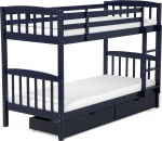 Beliani Puidust voodip&otilde;hi sahtlitega 90 x 200 cm Blue REVIN | 249479 | 4251682260794