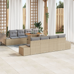 vidaXL Aiakomplekt 7-osaline Beige pol&uuml;rotang | 3349937 | 8721158230515