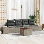 vidaXL Aiam&ouml;&ouml;bli komplekt 5-osaline koos patjadega hall rattan akaatsia | 3347888 | 8721158980021