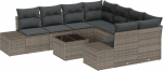 vidaXL 9-osaline aiam&ouml;&ouml;bli komplekt patjadega Grey pol&uuml;rotang | 3346999 | 8721158965851