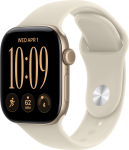 Apple Watch Series 12 GPS 42mm Light Gold Aluminium Geh&auml;use mit Sand Sport Band - S/M | MJED4ZR/A | 0195951225890