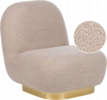 Beliani Boucle Fotel Beżowy LOVIISA | 446407 Bel | 4255664856517