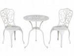 Beliani Zestaw mebli balkonowych TRIORA/DASCIO Metal Złamana biel White | 521448 Bel | 4255664884299