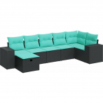 vidaXL 7-osaline aiam&ouml;&ouml;bli komplekt, patjadega, Black | 3325703 VidaXL | 8721158731395