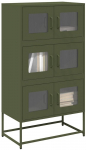 vidaXL Komoda Oliwkowo-zielona 68x39x123 cm Stal | 853354 VidaXL | 8721158371881