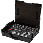 Wiha Steckschl&uuml;ssel- und Bit-Satz 1/4" und 1/2", 60-teilig (mit 2 Ratschen und Steckgriff, in L-BOXX) | 44685 | 4010995446857