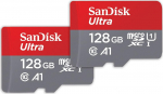M&auml;lukaart SanDisk Ultra MicroSDXC 128 GB + 128 GB Class 10 UHS-I/U1 A1 (SDSQUAB-128G-GN6MT) | SDSQUAB-128G-GN6MT | 619659200596