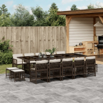 vidaXL 15-osaline aiam&ouml;&ouml;bli komplekt patjadega, Brown, PE rattan | 3210993 | 8721012294516