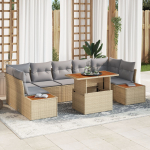 vidaXL 8-osaline aiam&ouml;&ouml;bli komplekt beež rattan | 3350047 | 8721158231611