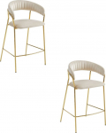 Leobert Baaritool BADIA - beige samet / kuldsed jalad x 2 | model_3867_2-BADIA-CIAX89 | 5903332073474
