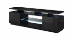 RTV cabinet EVA 180x40x56 black glossy | EVA RTV CZ/CZ | 5903815006241