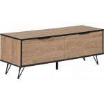 Beliani Szafka RTV ciemne drewno HALSTON | 174945 | 4251682221863