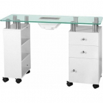 Activeshop galds Glass ar gaisa attīrītāju 013B White | 5906717403989 | 5906717403989