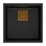 Zlewozmywak Quadron DAVID 40 GraniteQ pure carbon/elementy złote | 39221000 | 5904310991308
