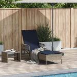 vidaXL Leżak Gray PE Rattan 157 x 55 x 92 cm Składany Leżak | 365431 | 8721012309289
