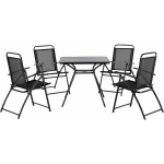 Shumee Aiam&ouml;&ouml;bli komplekt laud ja 4 tooli Black LIVO | 63096 | 4260580930135