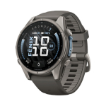 Viedpulksteni Garmin  Fenix 9 &ndash; 43mm, Titanium with Pebble Grey Silicone Band | 010-04761-11 | 753759380991