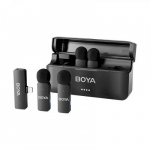 BOYA juhtmevaba mikrofon BY-V4 2.4GHz 4 saatja ja 1 vastuv&otilde;tjaga (Lightning) Black EU | BY-V4D | 6974700659704