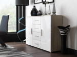 Cama living room sideboard UNI sonoma oak/white gloss | UNI DS/BI | 5903815004094