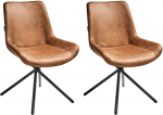 Komplekt 2 s&ouml;&ouml;gitoa tooli HAILEY &ouml;koloogiline seemisnahk Golden brown | 4069605008213 | 4069605008213