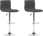 Beliani Komplekt 2 reguleeritavat baaripukki Black ORLANDO | 71223 | 4260580925322