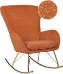 Beliani Fotel bujany Boucle Orange ANASET | 496979 Bel | 4255664870896