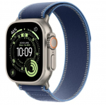 Apple Watch Ultra 3 GPS + Cellular 49mm Natural Titanium Case | Blue Trail Loop - M/L | MEWU4QP/A | 195950609486
