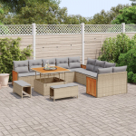 13-osaline aiam&ouml;&ouml;bli komplekt koos patjadega Beež Pol&uuml; rattan Akaatsia | 3365307 | 8721288454263