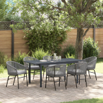 vidaXL Zestaw do jadalni w ogrodzie 7 pcs Gray Polirattan Lumarko | 3378826 VidaXL | 8721288631084