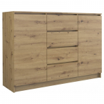 Topeshop komoda 2D4S 120cm dąb Artisan, drzwi szuflady (2D4S ARTISAN KPL) | 2D4S ARTISAN KPL | 5902838466780
