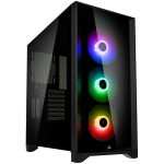 CORSAIR iCUE 4000X RGB Tempered Glass Mid-Tower Black case | CC-9011204-WW | 840006626633