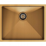 Zlewozmywak Quadron ANTHONY SteelQ  PVD miedziany z syfonem 1-komorowy b/o wersja wpuszczana + szablon + zaczepy | 5903242538070 | 5903242538070