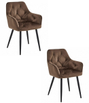 Tool JORK - brown velvet / black legs x 2 | model_3943_2-LUNA/JORK-LUX102 | 5903332088430