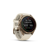 Viedpulksteni Garmin  Fenix 9 Pro &ndash; 43mm Autumn Gold Titanium with Cream/French Grey Silicone Band | 010-04335-26 | 753759370015