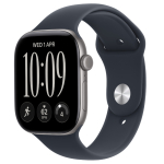 Nutikell Apple Watch Series 12 GPS + Cellular 42mm Space Grey alumiiniumkorpus Navy Blue spordirihmaga - S/M | MJFX4ZR/A | 195951230122
