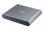Aten 2-porti 4K DP USB-C KVM dokk-l&uuml;liti toiteallikaga | US3311 | 4710469342806