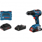 Bosch Powertools Akku-Bohrschrauber GSR 18V-55 Professional, 18Volt (blau/Black, 2x Li-Ion Akku ProCORE18V 4,0Ah, L-BOXX) | 06019H5204 | 4059952509310