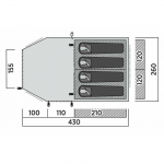 Easy Camp Family tent | Hamra 4 | 4 person(s) | Mėlyna | 120494 | 5709388144713
