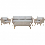 Shumee 5-kohaline aiam&ouml;&ouml;bli komplekt, rattan, hall-pruun VITTORIA XL | 156964 | 4251682209823