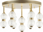 Lampa sufitowa Beliani Lampa sufitowa LED metalowa złota YOWAKA | 405825 Bel | 4255664832832