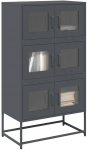 vidaXL Komoda wysoka Antracyt 68x39x123 cm Stal | 853352 VidaXL | 8721158371867