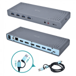 i-tec USB 3.0 / USB-C / Thunderbolt 2x 4K 1x 5K Dual Display Docking Station 2x DP 2x HDMI LAN Audio - Stacja dokująca | CADUAL4KDOCK | 8595611702051