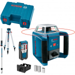 Bosch Powertools Rotationslaser GRL 400 H Professional (blau, rote Laserlinie, mit Laser-Empf&auml;nger LR 1, Baustativ BT 170 HD, im Koffer) | 061599403U | 3165140604406