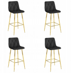 Leobert taburet NADO - samet Black / jalad GOLD x 4 | model_3954_4-NADO-MODY85 | 5903332087006
