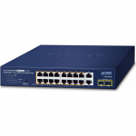 PLANET 16-Port GE 802.3at + 2-Port GE + 2-Port 1000X SFP | GSD-2022P | 4711605285582