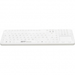Klaviatuur Gett GETT GCQ CleanType Prime Touch+ silikoonist klaviatuur puuteplaadiga, numbriklaviatuuriga, magnetitega, IP65, valgustatud klahvid, USB, v&auml;rv: white, paigutus: CH | KG26238 | 4260456051223