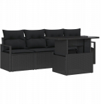 vidaXL 5-kohaline aiam&ouml;&ouml;bli komplekt patjadega Black pol&uuml;rotang, vidaXL 2-kohaline aiam&ouml;&ouml;bel patjadega Black pol&uuml;rotang | 3348729 | 8721158988430