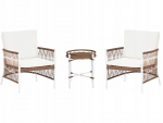 Beliani Zestaw mebli balkonowych LEVICO Metal White | 520917 Bel | 4255664884039