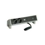 Toiteplokk Bachmann BACHMANN DESK2 2x kaitstud USB-C pistikupesa, USB laadija 60 W, 0,2 m, GST18 INOX | 4057298083655 | 4057298083655